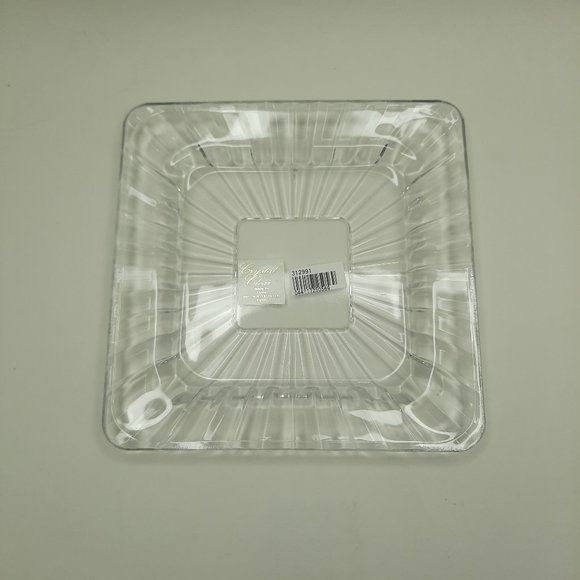Alexandria 4 piece square plates, lead free crystal. Beautiful and heavy - Picture 1 of 8